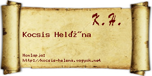 Kocsis Heléna névjegykártya