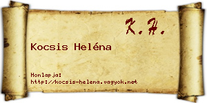 Kocsis Heléna névjegykártya
